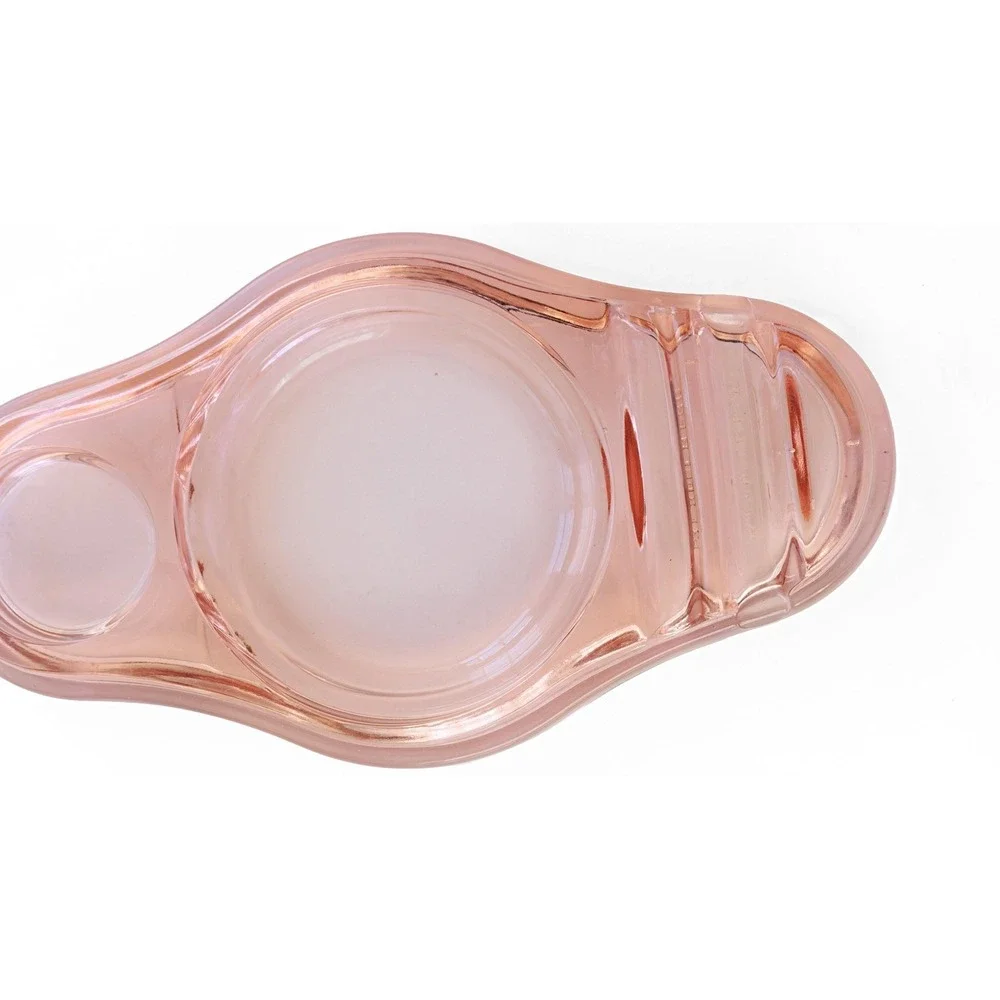Cambridge Glass Peach-Blo Vintage Vanity Dish Hand Painted